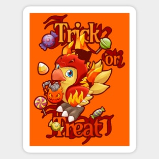 Trick or Treat Alpha and Omega - a Halloween dress up chocobo to enjoy the season with Sticker